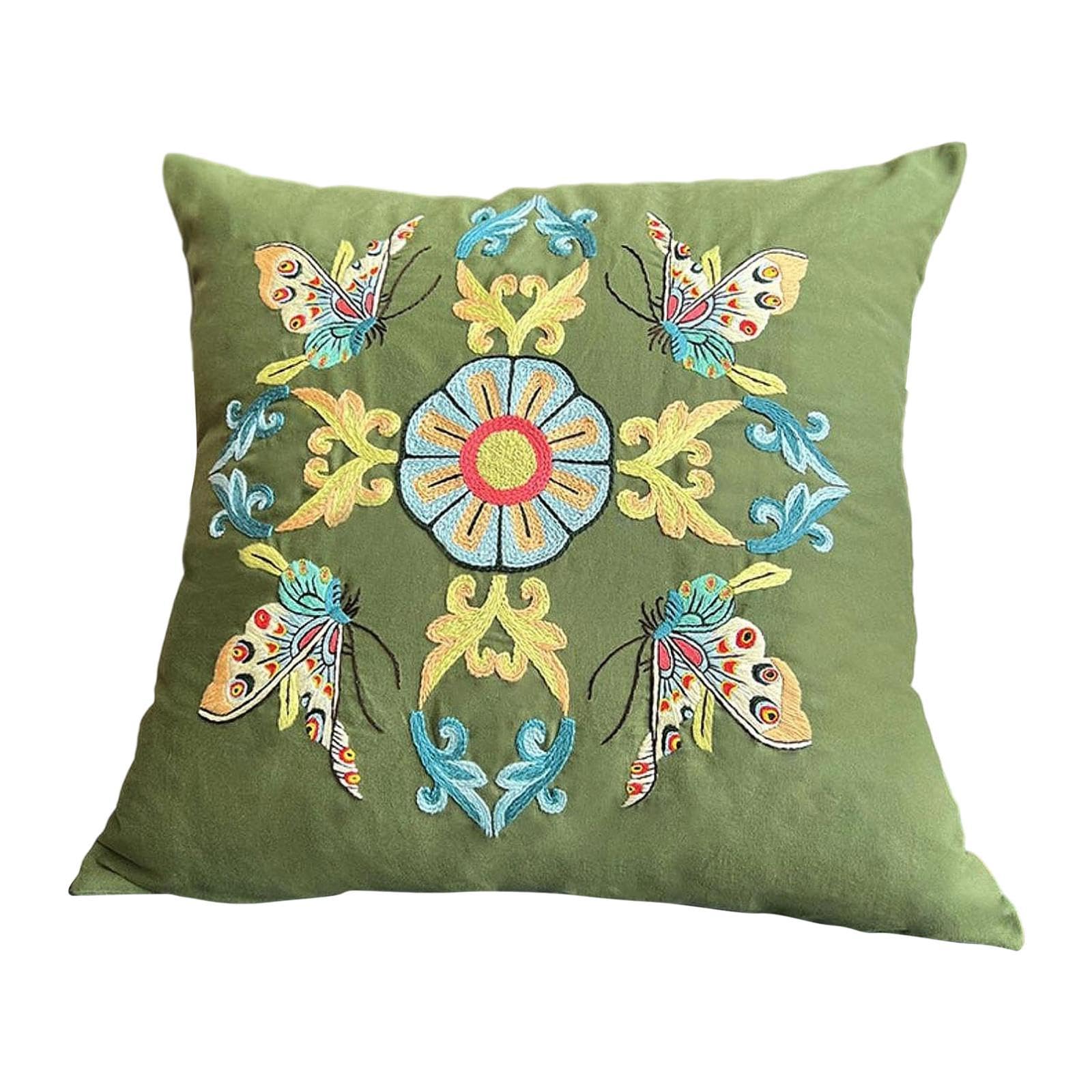 Bnf® Embroidery Kit Throw Pillow Cover Home Decor Gift Cushion Cover Sewing Craft Green|Crafts|Needlecrafts & Yarn|Embroidery & Cross Stitch|Hand Embroidery Kits|Other Hand Embroidery Kits-image-26