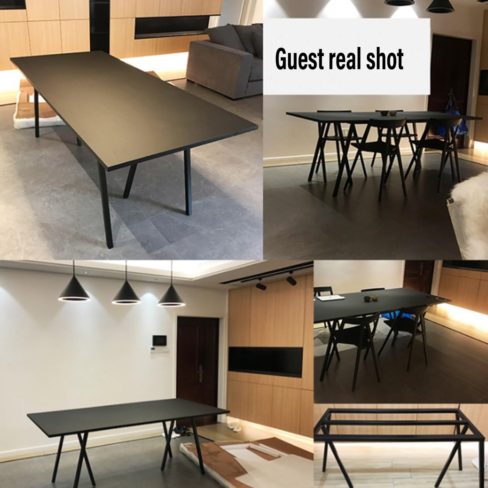 Scrivania per formazione, tavolo da conferenza nero versatile, scrivania rettangolare regolabile per ufficio per riunioni e formazione, 62,9" x27,5 x29,5 con gambe inclinabili, ideale per sa