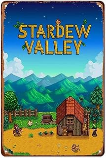Vintage Funny Stardew Valley Printed Tin Sign,8 * 12 in Aluminum Printed Metal Poster,for Garage,Farmhouse,Shop,Garden,Yard,Outdoor, Art Decoration