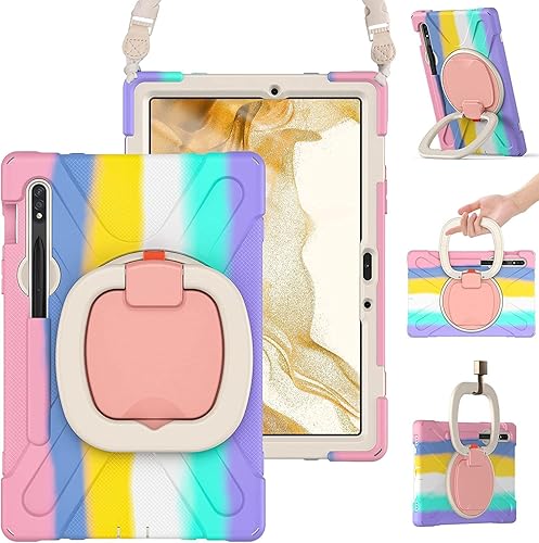 Miniatura 223 de Funda resistente para Galaxy Tab S10 Ultra 2024/S9 Ultra 2023/S8 Ultra 2022, funda híbrida resistente con soporte para bolígrafo S, funda a prueba