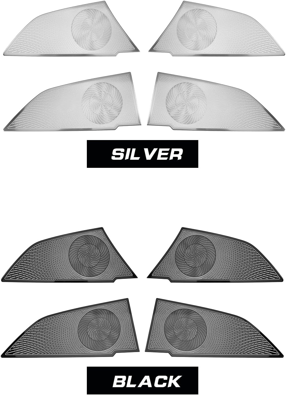 Stainless Steel Chrome Car Interior Door Cover Trim Frame Protective Compatible with Kia Telluride 2020-2025 Accessories (Black)