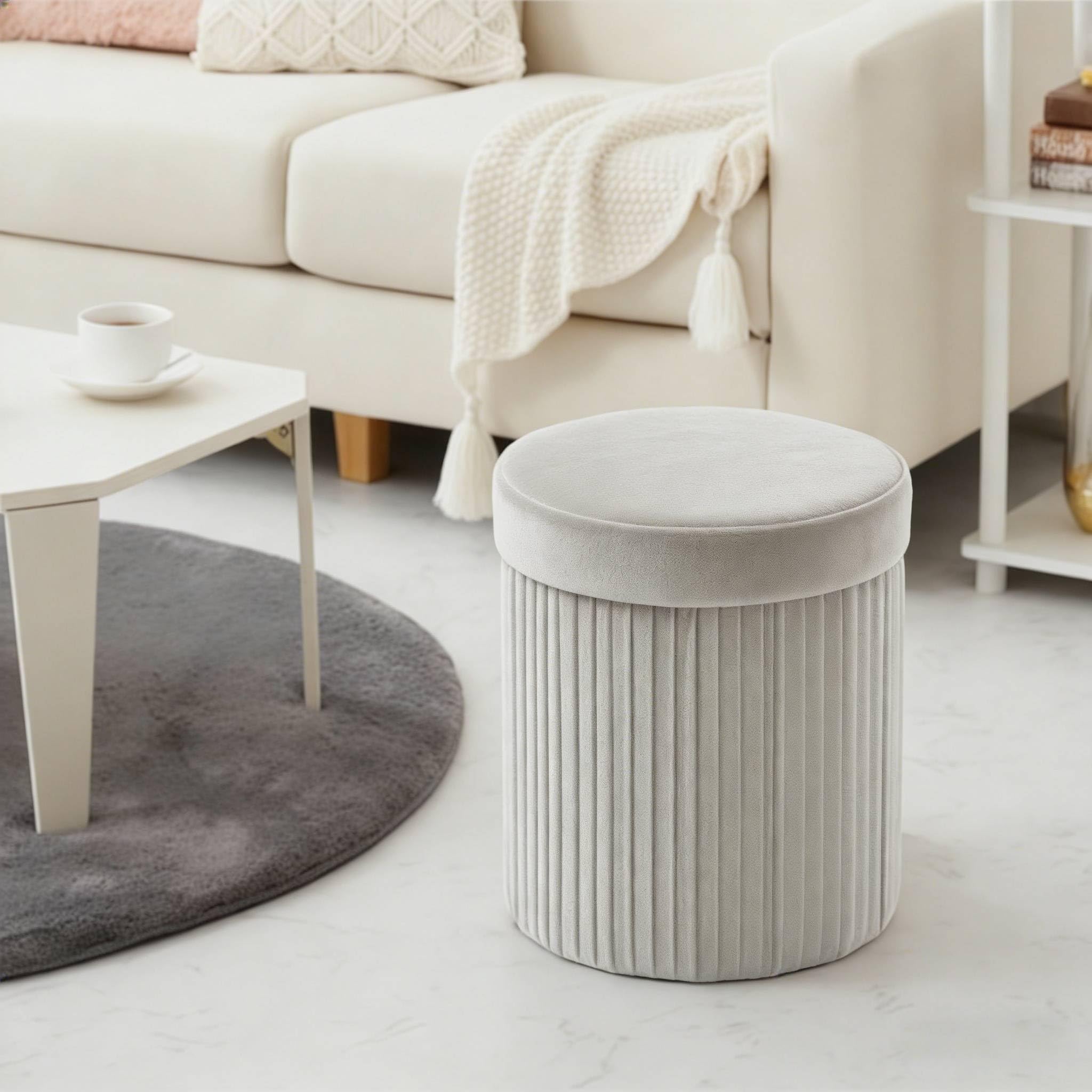 Zedelmaier Kleiner Hocker mit Stauraum Sitzhocker Faltbar Fußhocker