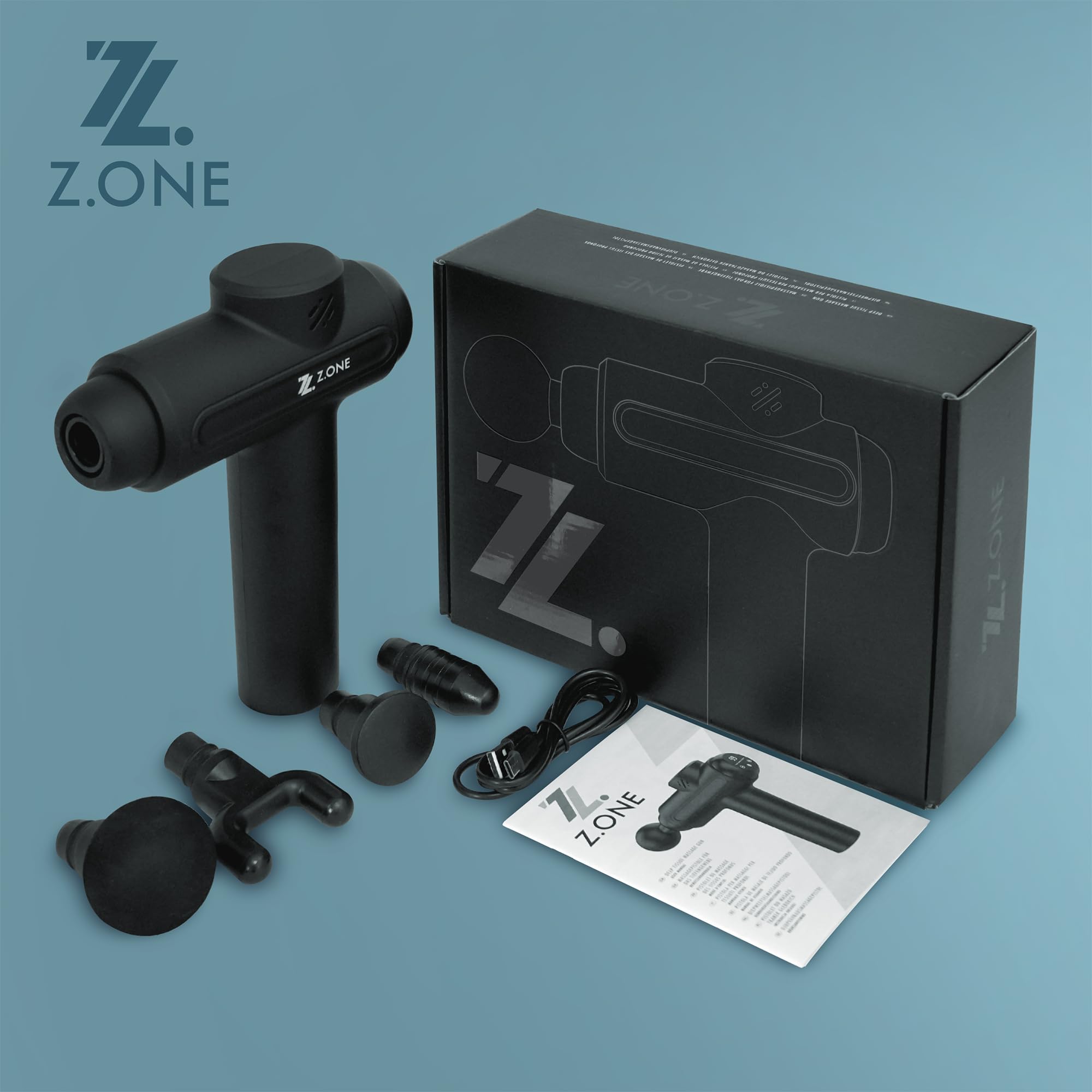 Z.ONE Deep Tissue Massage Gun, for Muscle Pain Relief, 30 Speeds