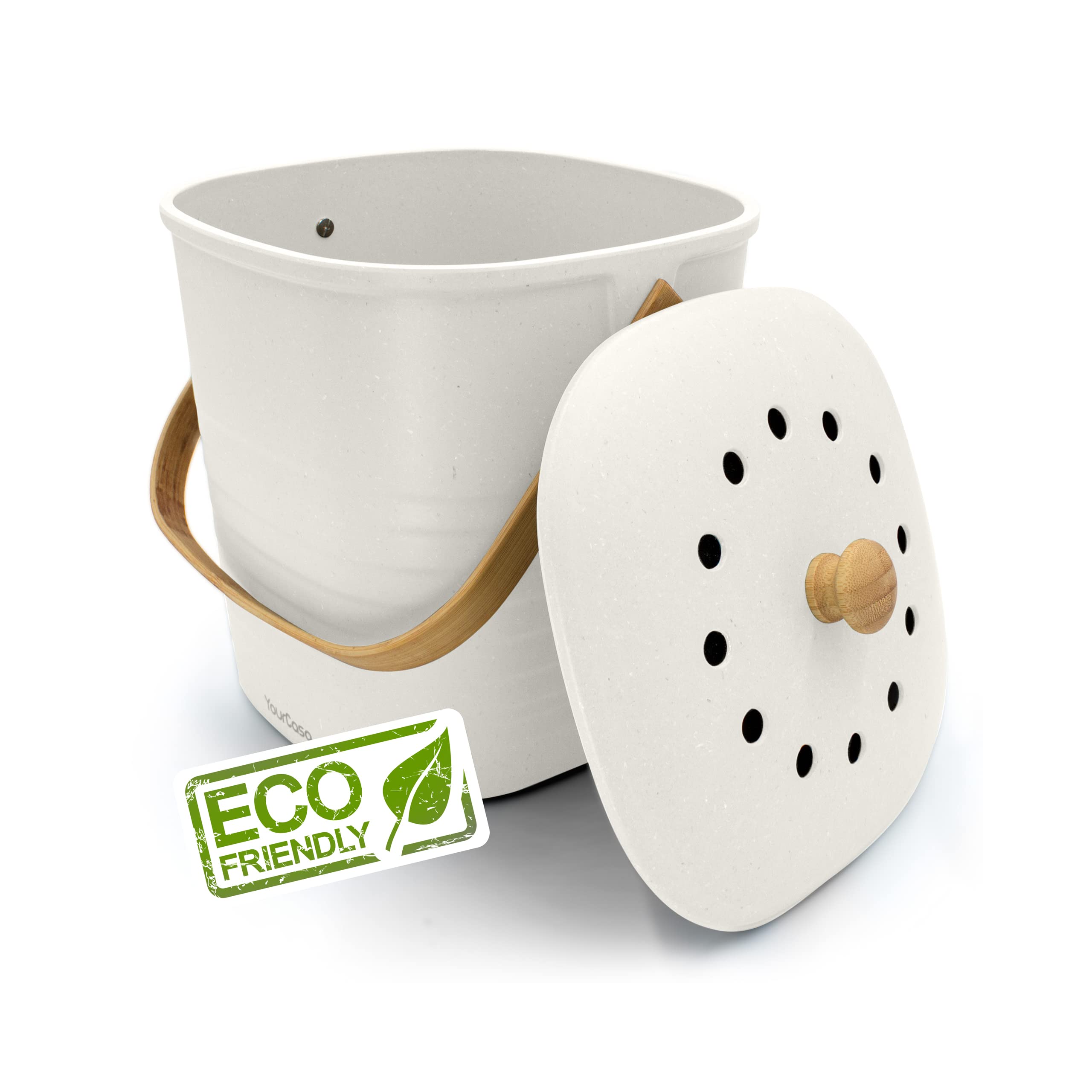 Bidone Biometano Da Cucina Plastia Urbalive – 4 Litri, Con Coperchio, In Materiale Riciclato Da Fondi Di Caffè, Lavabile