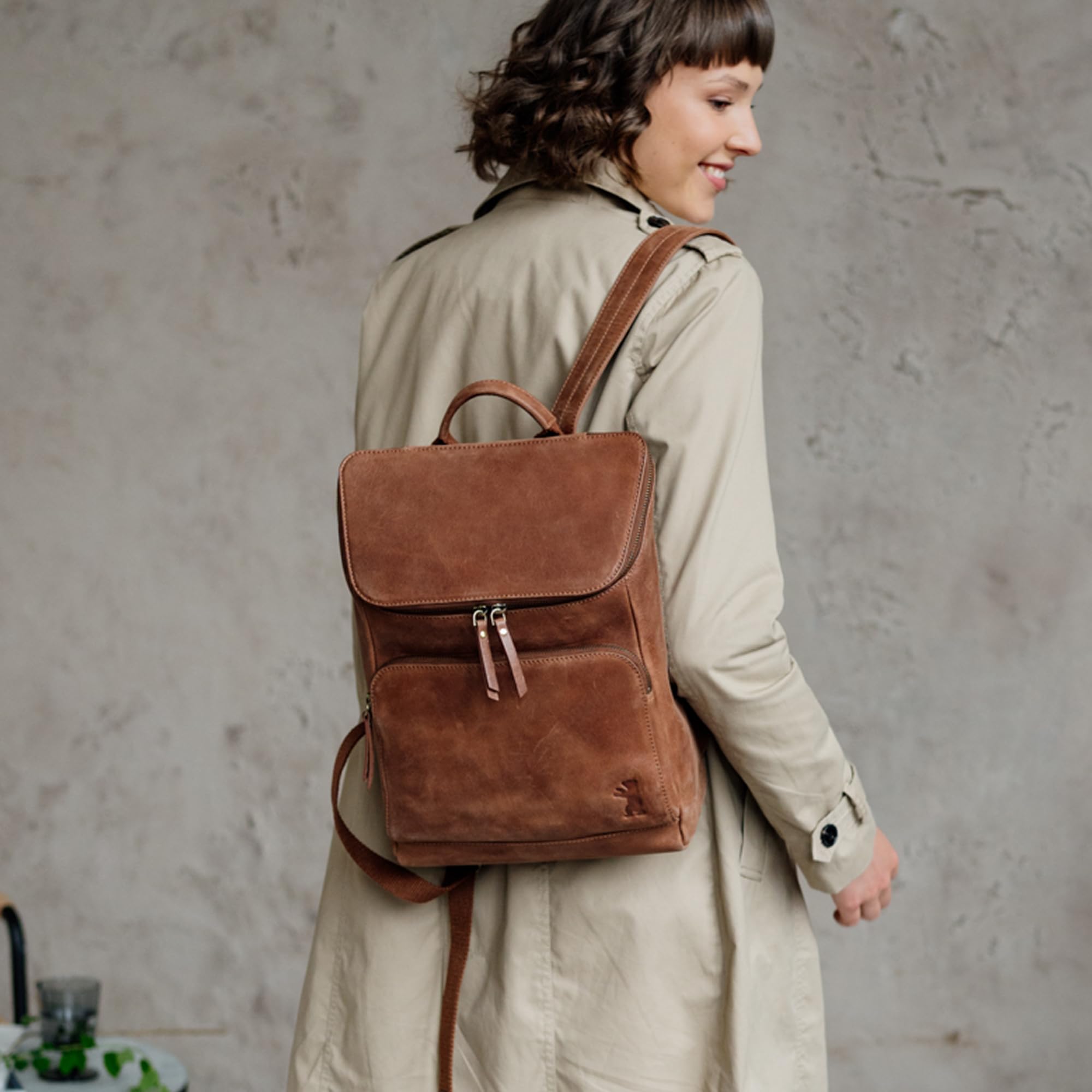 Berliner Bags Rucksack Sydney Vintage Leder, Cityrucksack Damen - Braun