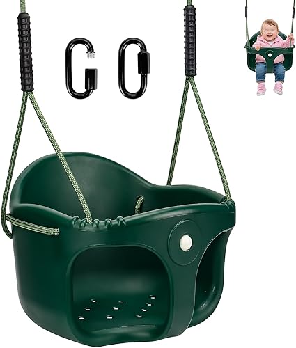 Miniatura 8 de Juego de columpios de plástico de repuesto resistente, columpio colgante antideslizante para árbol con cuerda ajustable, accesorios para asiento de