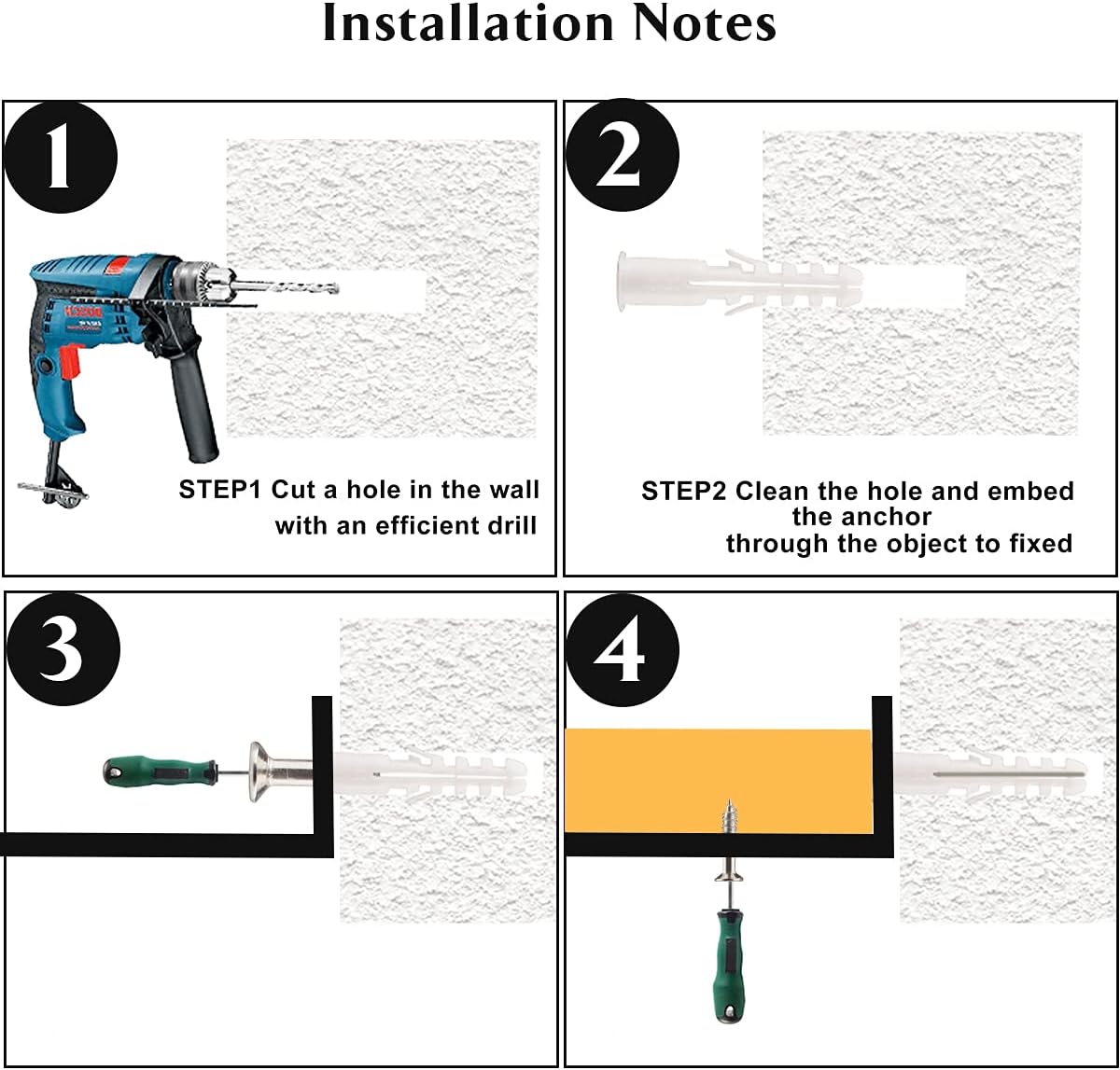Floating Shelves Brackets, 6 inch Heavy Duty Metal Shelf Brackets Steel Holder Wall Shelves Kitchen Shelf, Hardware Support for The Organizer, DIY Decorative