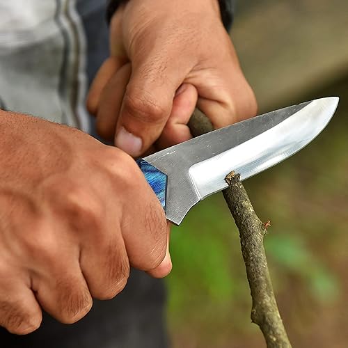 Miniatura 4 de Cuchillo de vaquero hecho a mano de encargo con el regalo de la envoltura de cuero de la torta para los hombres - cuchillo del estilo