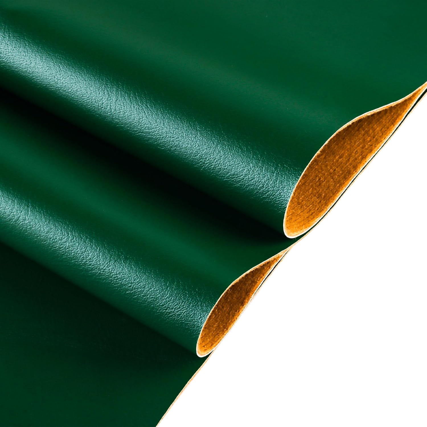 Faux Leather Fabric for Crafts,Soft Synthetic PU Fabric Upholstery Leather DIY Projects for Outdoor Boat Automotive Sewings Sofa Chair, Individual 1 Yards Cut 36" x 54" (Dark Green, 1 Yard)