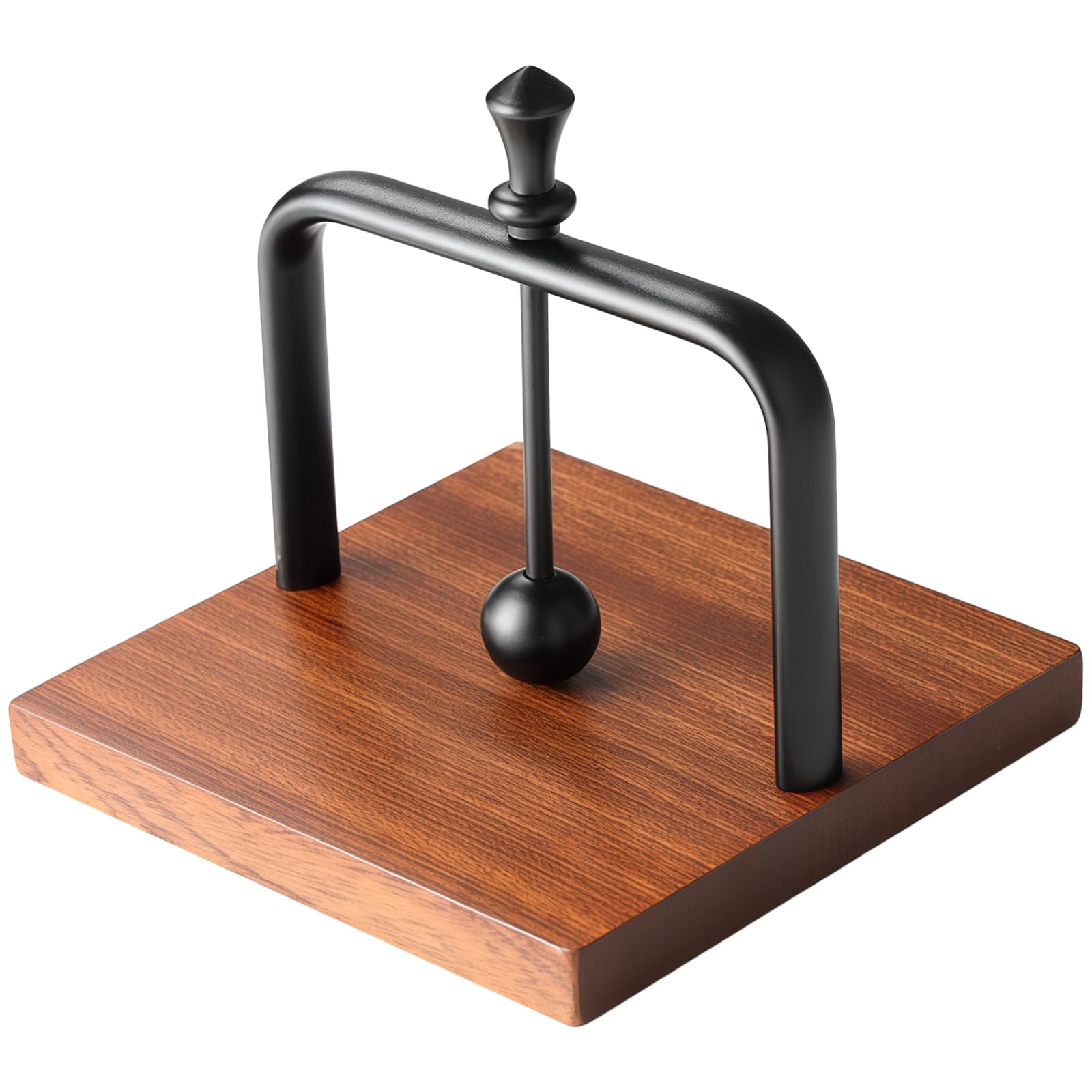 Serviettenhalter aus Holz für den Tisch, schwarzer Metallrahmen mit eleganter Holzbasis, stabil und leicht zu nutzen, passend für Restaurants, Cafés und Hotels, für einen stilvollen Tischlook