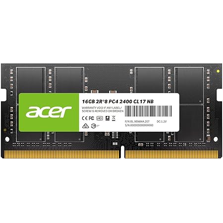 Amazon.co.jp: AcerノートPC用メモリ PC4-19200(DDR4-2400) 16GB DDR4 DRAM SODIMM ...