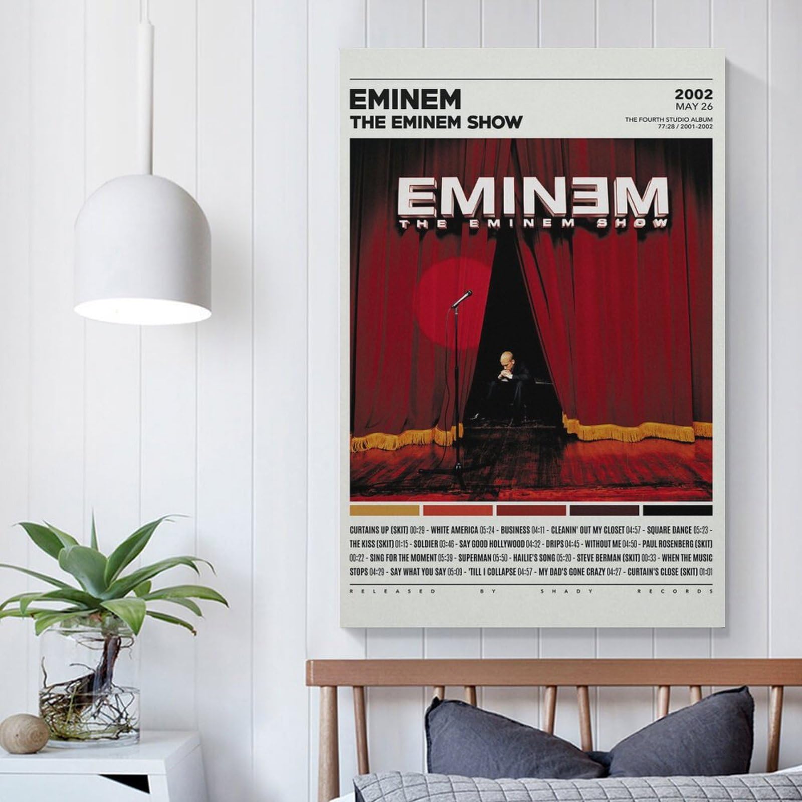 Poster Toile Eminem The Eminem Show 20x30cm - Décoration Murale Salon Chambre - Impression Haute Qualité, Toile Tendue