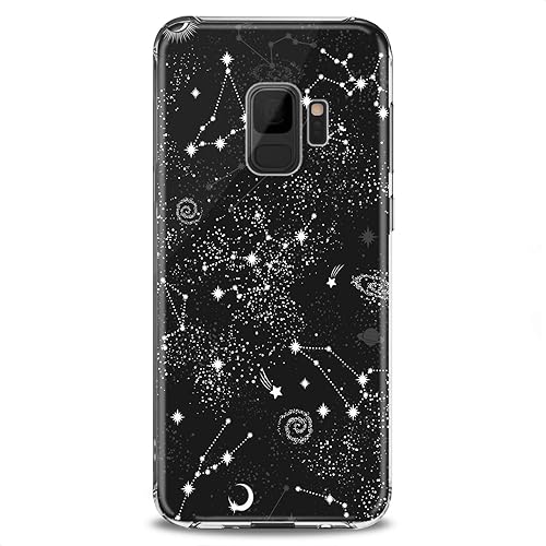 Miniatura 9 de Funda compatible con Samsung S25 S24 S23 FE S22 Plus S21 Ultra S20+ S10e Note 20 S9 Stars Constellation Slim Fit Teen Girls Space Print White Design