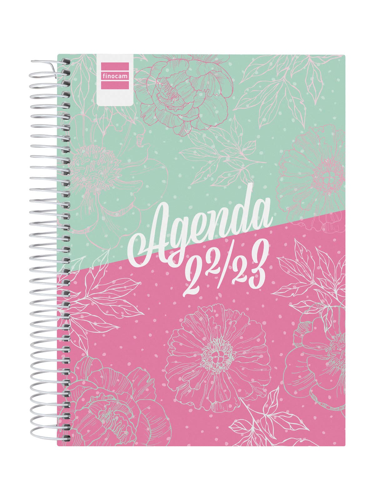 Finocam - Diary 2022 2023 Cool 1 Day Page September 2022 - June 2023 (Learning Year) + July & August Overview Catalan Floral