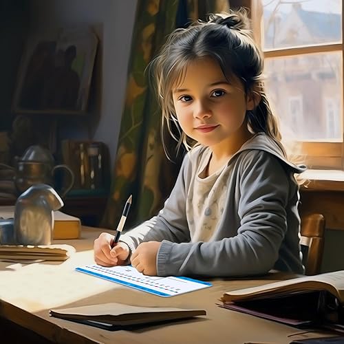 Miniatura 7 de Paquete de 26 tarjetas de borrado en seco con líneas numéricas de 4 x 12 pulgadas, tarjeta de doble cara escribible y borrable con 0-10 líneas