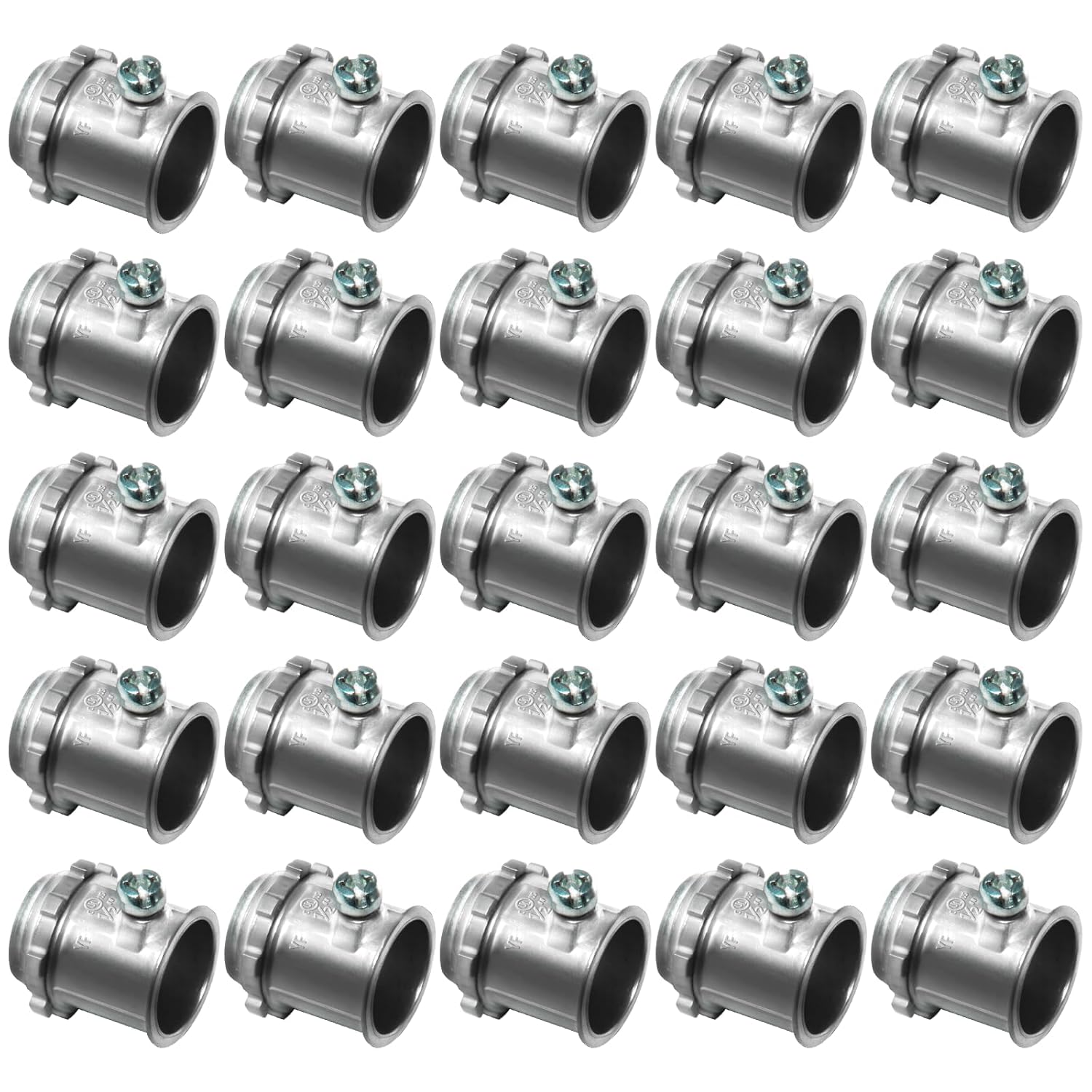 50 Pcs 3/4-Inch EMT Set Screw Connector,Zinc Die-Cast Electrical Conduit Fitting for Metal Enclosure & Junction Box Connection