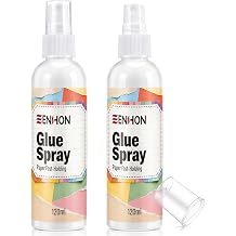 Enhon 2 Pcs 120ml Adhesive Spray Glue, Spray Glue for Paper Fast-Holding