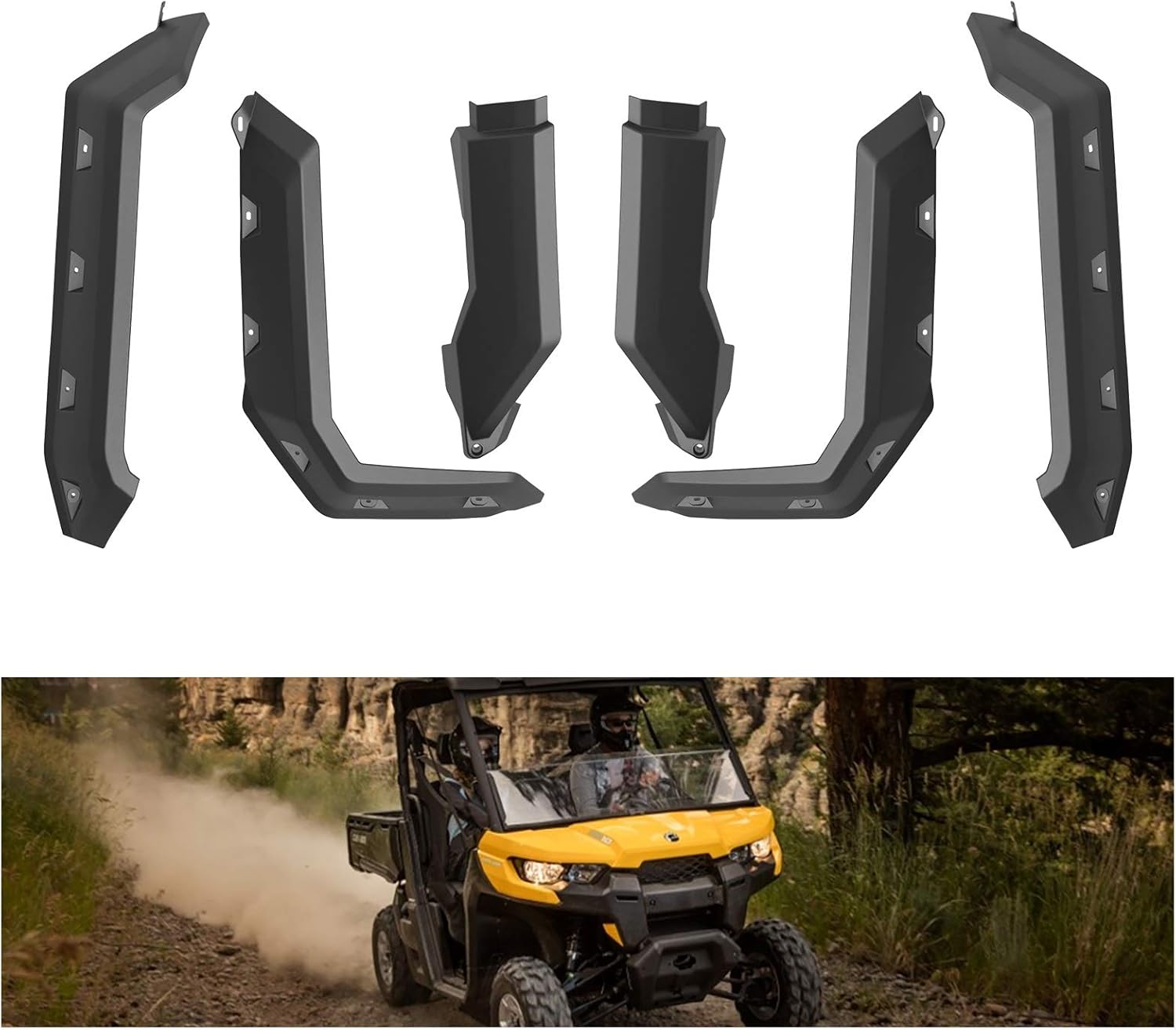 KIWI MASTER Fender Flares Extensions Compatible for 2016