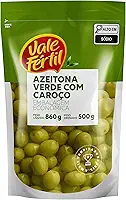 Vale Fértil Azeitona Verde Em Conserva Com Caroço Sachê 500G