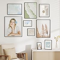 Vista 26 de Fun Memories Portarretratos de metal de 16 x 20 pulgadas con paspartú de 11 x 14 pulgadas, acabado de aluminio cepillado, parte delantera de vidrio