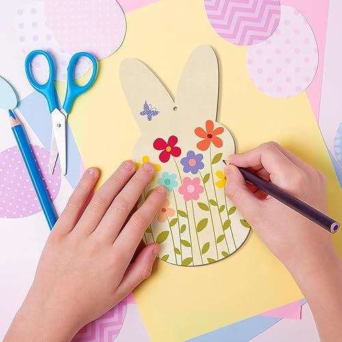 Miniatura 409 de Trébol de madera de gran tamaño de 7 pulgadas, adornos para el día de San Patricio para pintar, tréboles de madera en blanco en blanco, sin