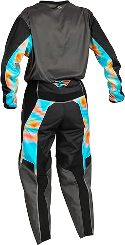 Miniatura 2 de FLY Racing Conjunto de equipo Moto F-16 2023 para mujer, color negrogris, conjunto de pantalón y camiseta