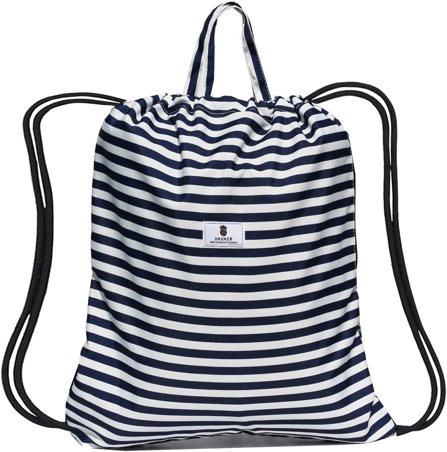 Alpaca Go Drawstring Bag Water Resistant Floral Leaf Lightweight Gym Sackpack for Hiking Yoga Gym Swimming Travel Beach (Z - Large size Navy)