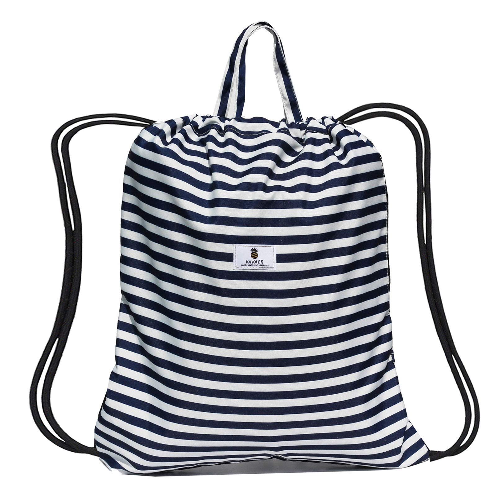 Alpaca Go Drawstring Bag Water Resistant Floral Leaf Lightweight Gym Sackpack for Hiking Yoga Gym Swimming Travel Beach (Z - Large size Navy)