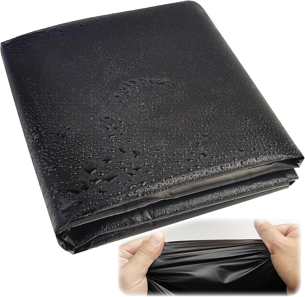 Pliable & Durable Fish Pond Liners 2X4m Black Pond Liner 3X8m, 0.2 Mm Thick Pond Skins PVC Rubber Pond Liner for Small Ponds, Fish Ponds,Streams Fountains,Water Garden 6X9m,3 * 4m