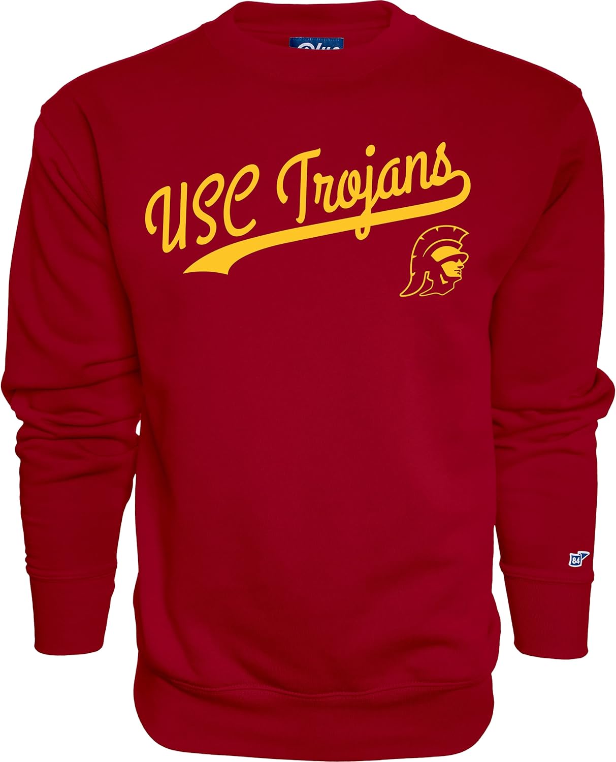 Blue 84 NCAA mens Crewneck Sweatshirt Cursive Team Color