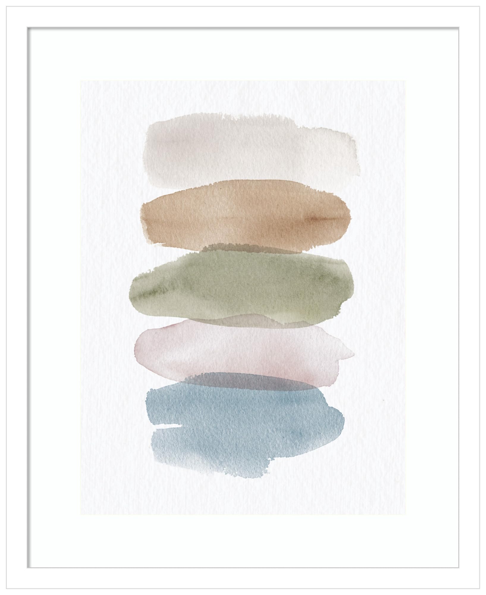 Amanti Art Framed Wall Art Print 21x17 Natural Swatches by Wild Apple Portfolio, Abstract Wall Art, Modern Contemporary Decor, Small Poster Painting Artwork for Living Room, Bedroom, Bathroom,