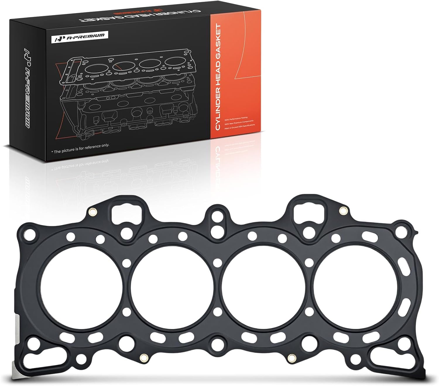 A-Premium L4 Engine Cylinder Head Gasket Compatible with Honda Civic 1988-1991 1.5L 1.6L 1992-1995 1.5L, Civic del Sol 1993-1995 1.5L, CRX 1988-1991 1.5L 1.6L, Multi-Layer Steel