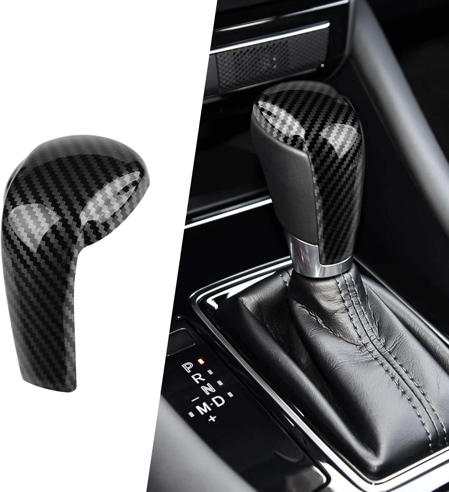 for Mazda CX-5 3 6 CX-3 CX-9 Accessories Car Auto Gear Shift Knob Cover Trim Cap Gear Panel Gears Sporty Interior Decoration Sticker -Carbon Fiber Style