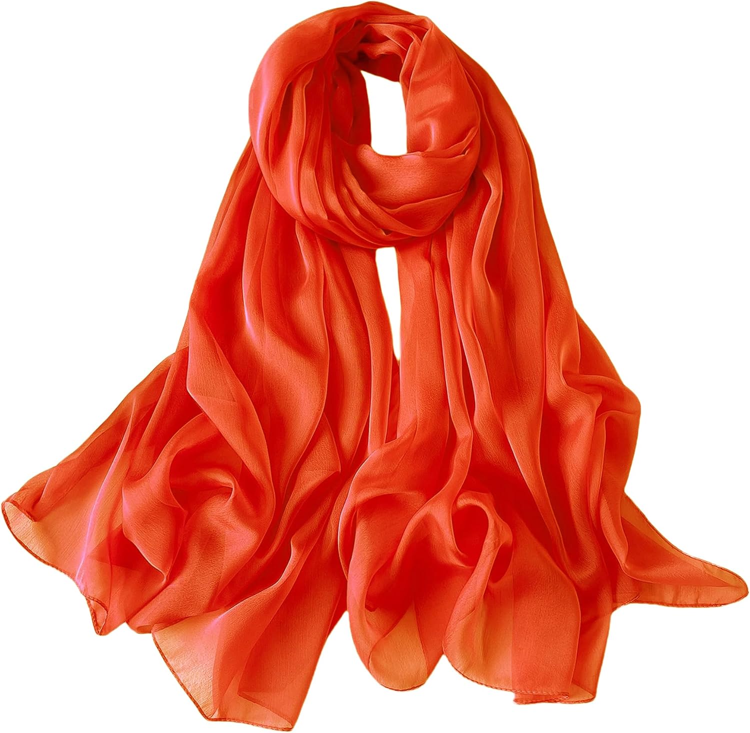 Lina & Lily Crinkled Chiffon Women's Scarf Shawl Wrap Spring Summer Sheer Silky Featherlight