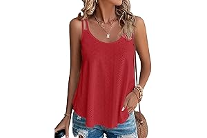 Embroidered Eyelet Women's Tank Top