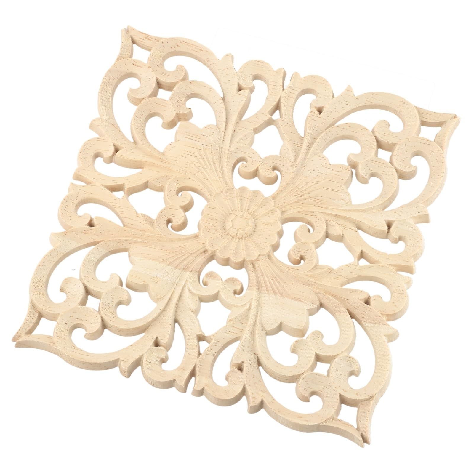 Calcomania tallada en madera con relieves ornamentales para muebles de salon