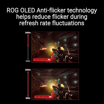 ASUS ROG Swift 27 (26.5 viewable) 1440P OLED DSC Gaming Monitor (PG27AQDM-R) - QHD (2560x1440) 240Hz, 0.03ms, G-SYNC Compatible, 99% DCI-P3, True 10-bit, Monitor Arm Included,