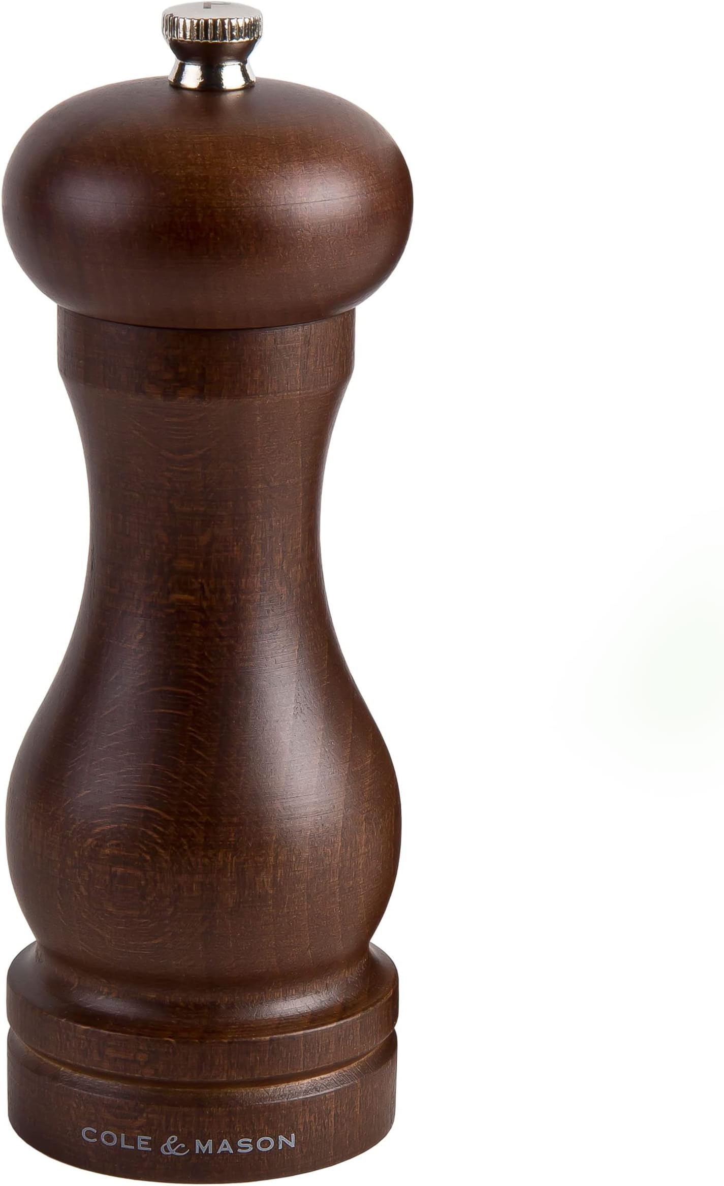Capstan Wood Pepper Grinder - Wooden Mill Includes Precision Mechanism, 6.5 inch
