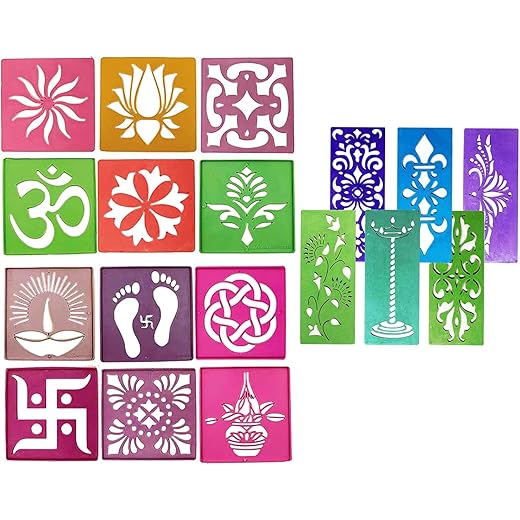 Ascension Rangoli Making Kit - 12 Designs
