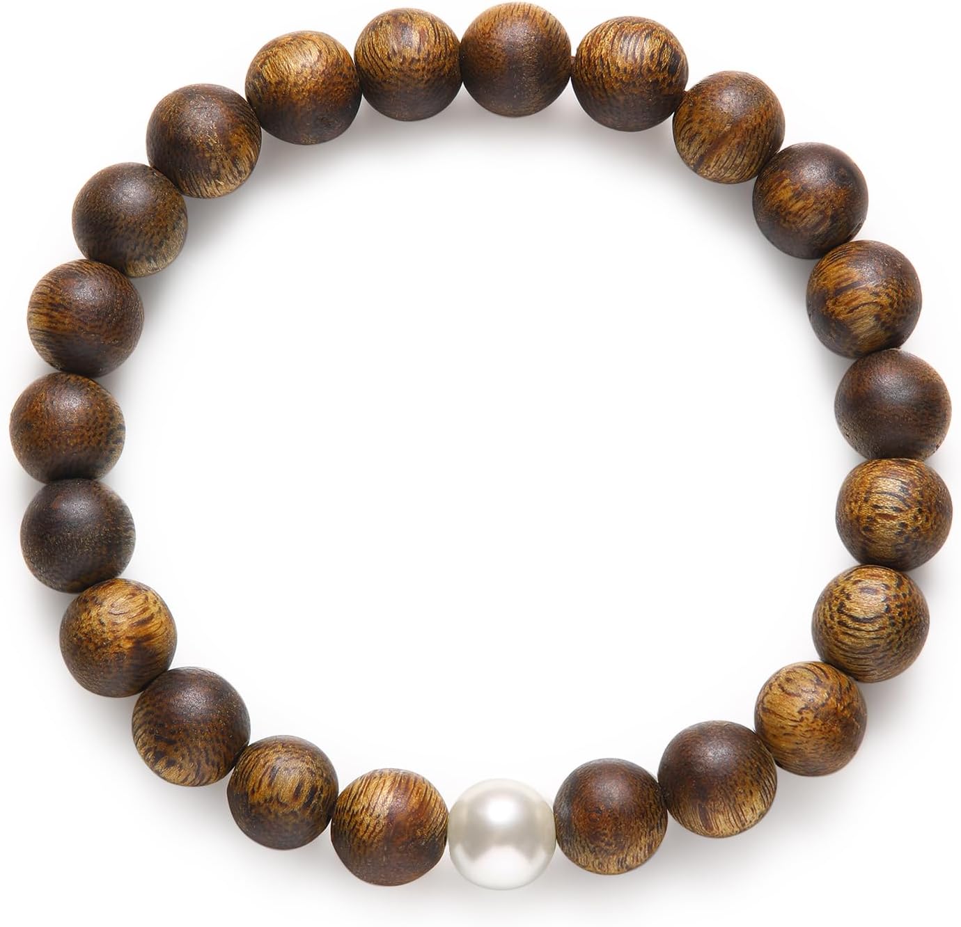 Natural Aromatic Agarwood Bracelet, Prayer Beads Tibetan Buddhism Agarwood Bead Bracelet 7mm Round Bead Diameter