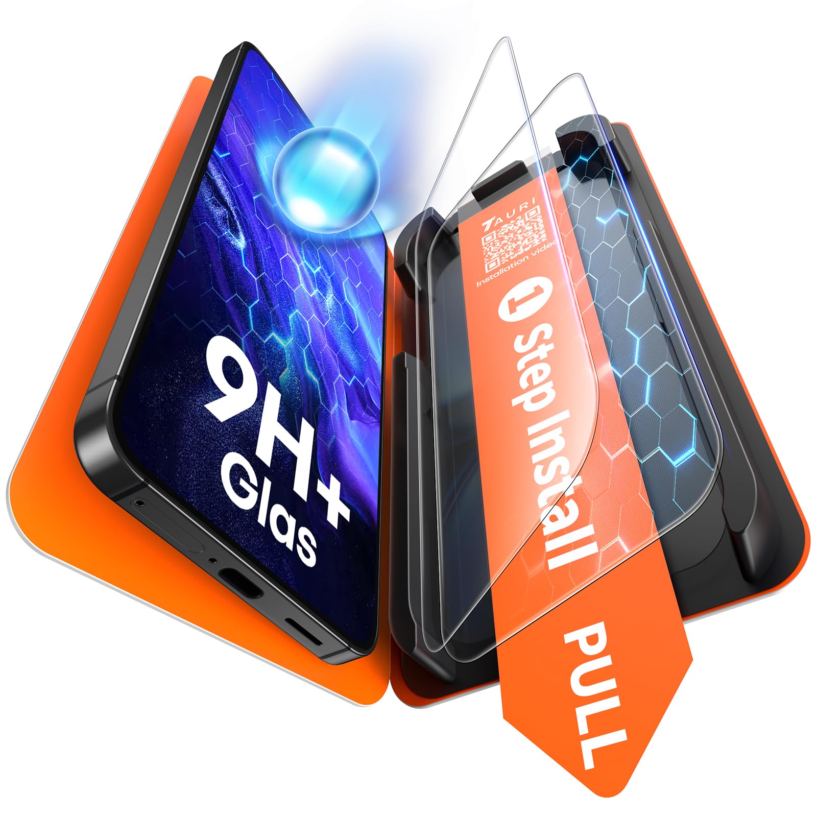 TAURI 2 Pack for Samsung Galaxy S26 Plus Screen Protector, 1-Step Install