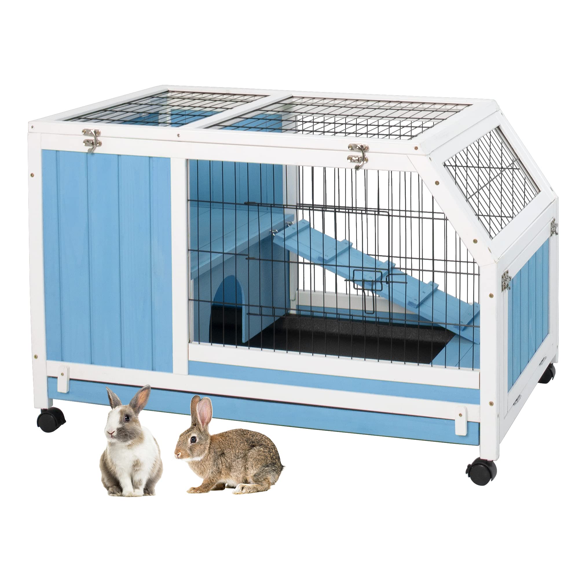 Buy Ketive Rabbit Hutch Indoor Bunny Cage Outdoor Rabbit House with