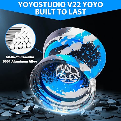 Miniatura 5 de YOYOSTUDIO V22 Yoyo Yoyo profesional sensible para niños de 8 a 12 años, yó de truco profesional para adultos y niños con kit de accesorios de yoyos