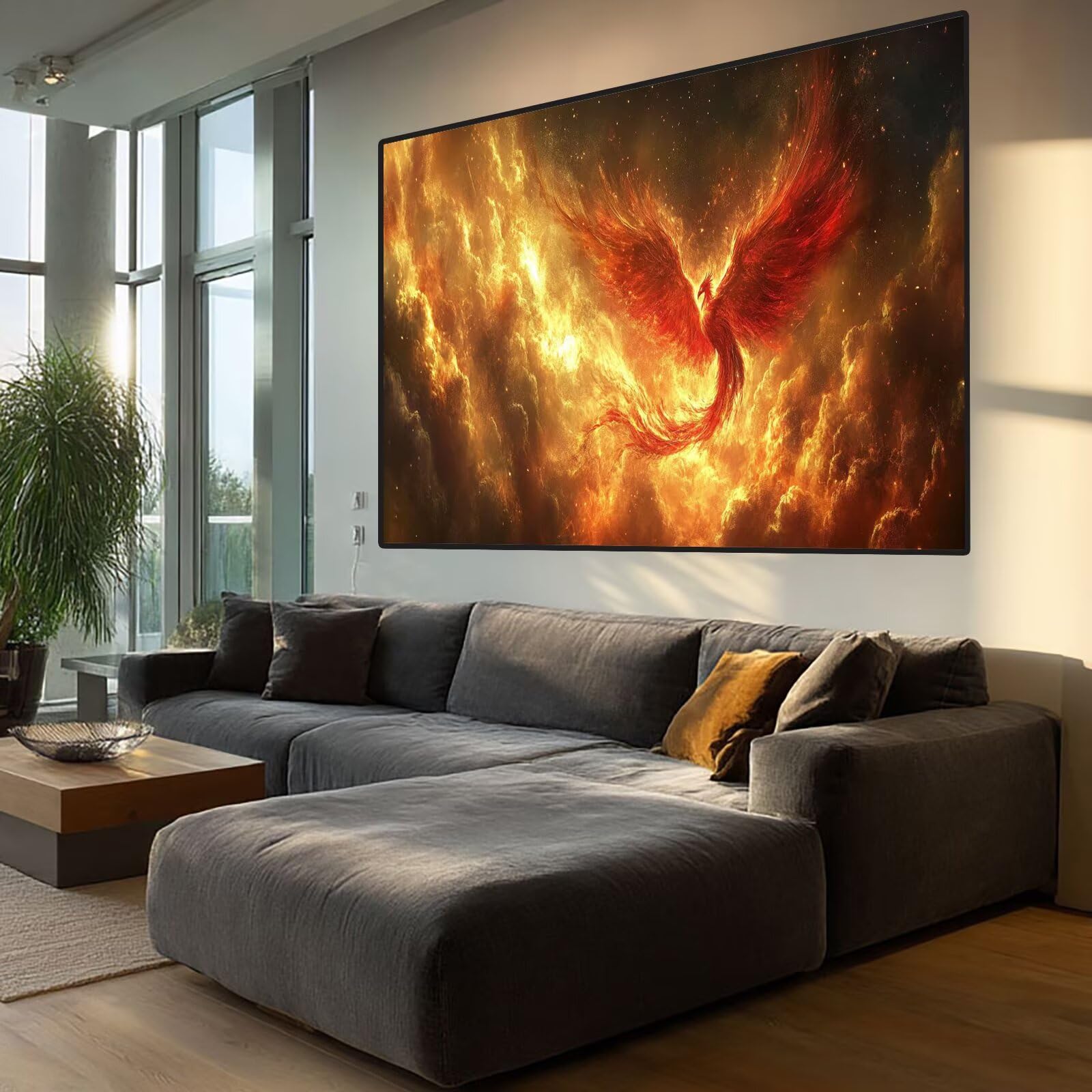 Phoenix Diamond Art Animal Diamond Painting Arts and Crafts dla dorosłych, zestawy do malowania diamentami 5D, dorosłych, Crysta, haft krzyżykowy, zestaw do haftowania dla początkujących, dekoracja