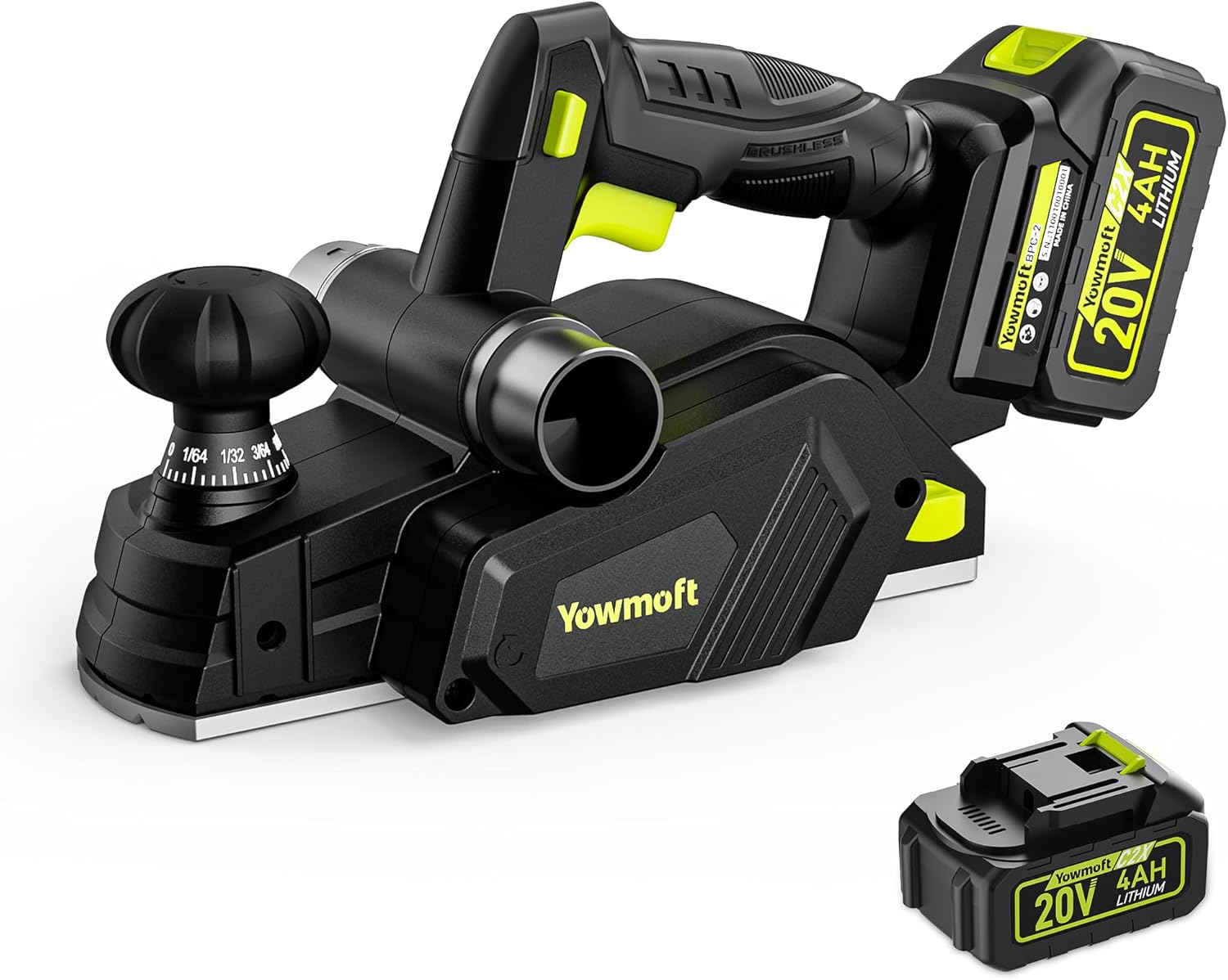 3-1/4-Inch Width Cordless Planer with Extra Battery