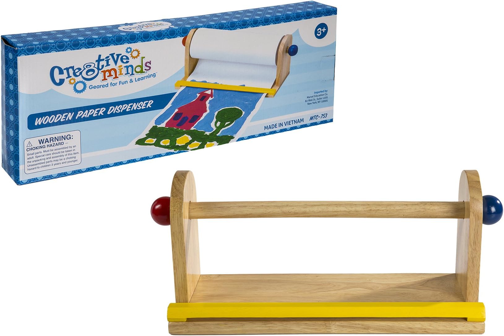 12" Paper Dispenser with Wooden Cutting Edge
