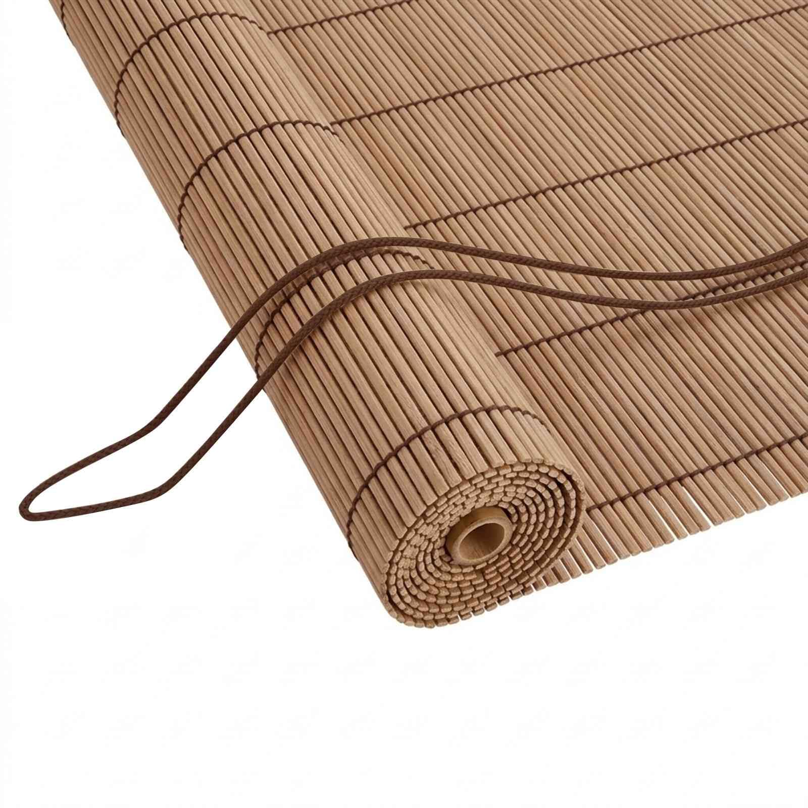 vidaXL Brown 50 x 160 cm Bamboo Roller Blind Modern Elegant and Adjustable Light Control Privacy Eco-Friendly Design