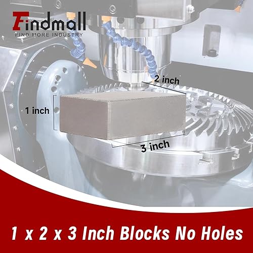 Miniatura 3 de findmall 1 par de bloques de 2 x 3 pulgadas, sin agujeros, acero endurecido, precisión, maquinista de tierra, 123 bloques de configuración para