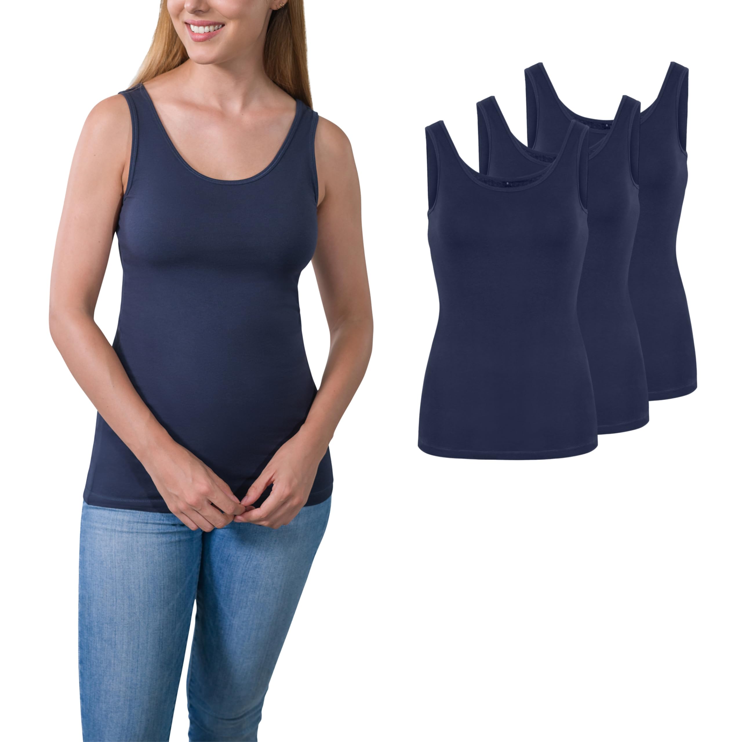 HRM Damen 200 Tank-Top (3er Pack)