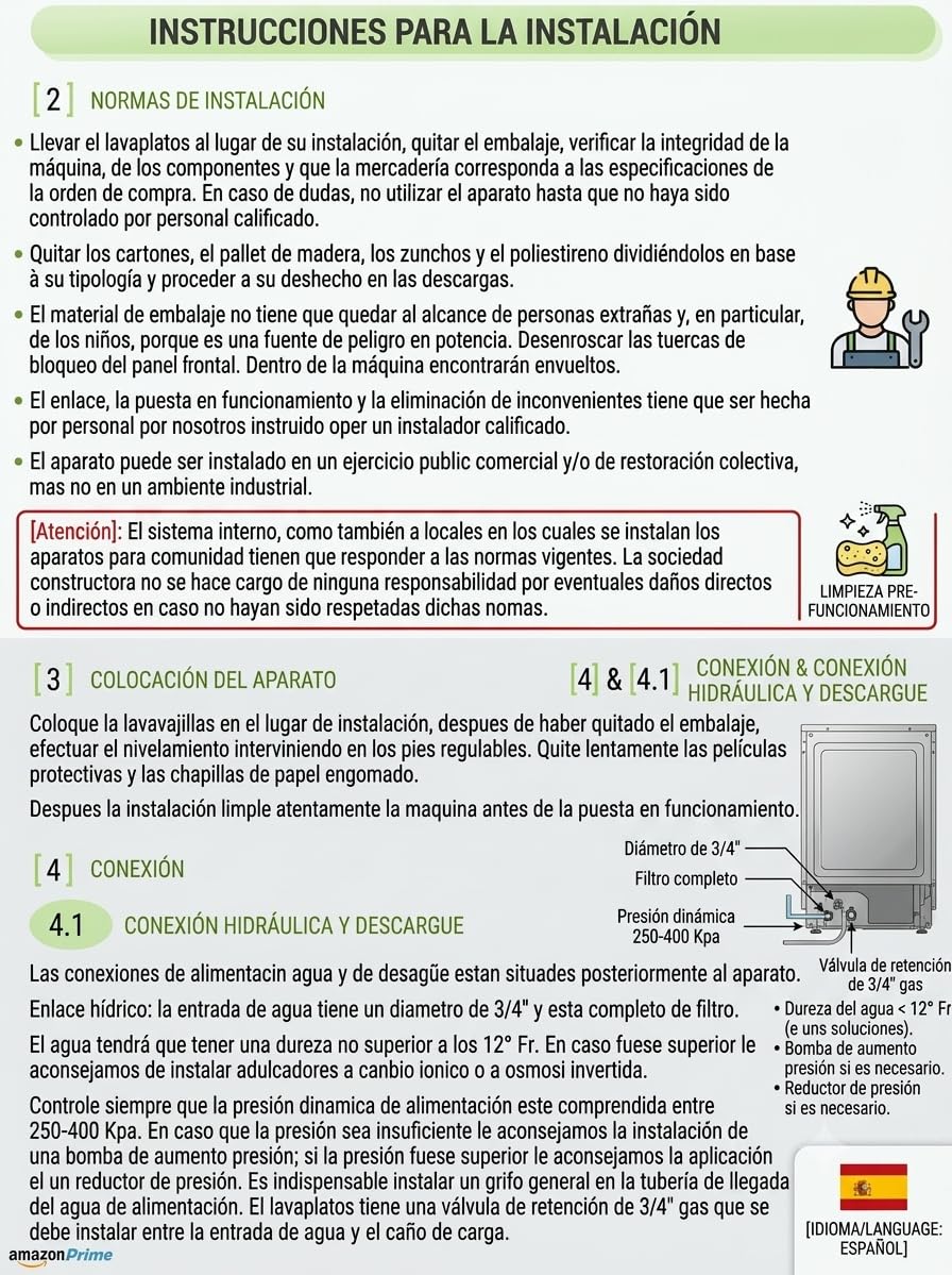 Lavavasos E35 Profesional Hostelería 350x350 mm | Lavavajillas Industrial Hostelería para Bar y Cafetería | Máquina Lavavasos Bajo Mostrador | Acero Inoxidable 2,8 kW